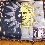The Rug Barn American Classics Cotton Sun Face 65X53 Afghan Throw Blanket. Fixed Price $22.95.