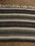 Vintage Hand-woven Mexican El Santaneuro Plus Blanket 74" 48 Made Mexico. Fixed Price $32.04.
