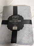 Sanctuary Velvet Grey Plush Throw Blanket 50X60 Nwt. Fixed Price $12.00.