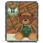 Milwaukee Bucks Half-court Baby Woven Jacquard Throw Blanket. Fixed Price $29.99.