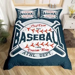 Homewish Baseball Duvet Cover Set Full Size Sports Theme Bedding 3PCS For.... Fixed Price $59.00.
