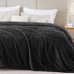 Bedelite Fleece Blanket Size 3D Ribbed Jacquard KING(108"X90"), Black. Fixed Price $46.73.