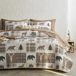 - Rustic Quilt Set, Cabin Lodge Christmas Bear Moose Deer Wildlife Western Patch. Fixed Price $48.99.