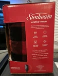 Sunbeam Electric Throw Microplush 3 Heat Settings Hour Shutoff 50X60 Sealed!. Fixed Price $17.99.