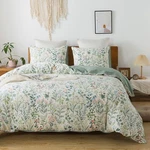 Honeilife King Size 100% Cotton Floral Breathable Duvet Cover With Zipper Clo.... Fixed Price $80.75.