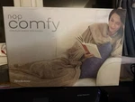 Brookstone Nap Comfy Ultra Plush Oversized Blanket W/ Sleeves Fits All. Fixed Price $41.00.