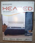 Berkshire Life King Heated Blanket Navy Blue, 2 Controllers, 10 Settings. Fixed Price $69.95.