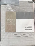 Kenneth Cole Home Soft & Cozy Cotton Woven Twin Reversible Blanket Silver. Fixed Price $39.99.