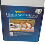 Restwarmer Heated Mattress Pad Twin Size 39 X 75 Graduated Warmth Zones New. Fixed Price $37.50.