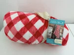 Pioneer Woman Charming Check Plush Throw, 50" X 72", Red. Fixed Price $18.99.
