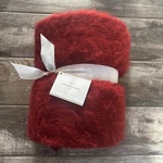 New Pottery Barn Mohair Blanket Fringed Throw Oversized Nwt Red 50X70. Fixed Price $59.99.