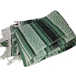 Earth Ragz: Striped Green/white/black Throw Blanket - Falsa Mexicana (new/tags). Fixed Price $25.00.