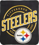 New Pittsburgh Steelers Nfl Split Wide Fleece Throw Blanket Large Size 50"X60". Fixed Price $19.99.