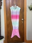 Kids Mermaid Sleep Sack - Pastel Rainbow Pink Children's Cuddly Lap Blanket Os. Fixed Price $12.47.