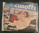 Cuddlee Blanket With Sleeves, Tan, Keeps You Warm Indoors Out. Fixed Price $10.99.