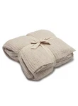 Barefoot Dreams King Cozychic Ribbed Knit Blanket Soft Warm White Texture. Fixed Price $159.90.