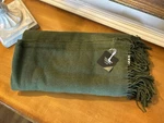 Williams Sonoma European Solid Cashmere Throw 51 X65 Green Nwt Ob. Fixed Price $169.94.
