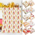 10 Pcs Fall Thanksgiving Throw Blankets Bulk Autumn Flannel Pumpkins.... Fixed Price $83.67.