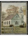 Manual Woodworkers & Weavers Amazing Grace Church Fringe Tapestry Blanket Throw. Fixed Price $17.60.