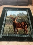 Royal Majestic Deer Blanket Queen Size 87X95 Fleece Hunting Lodge Throw. Fixed Price $68.58.