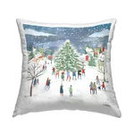 Festive Town Holiday Snow Scene Multi-color Print Polyester 18IN. X Throw. Fixed Price $44.99.
