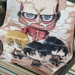 Attack On Titan Fleece Throw Blanket 45X60" Anime Bedding Eren Colossal. Fixed Price $22.00.