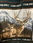 Biederlack Blanket Vintage Deer Buck Doe 74 X 36 Reversible Throw Wall Hanging. Fixed Price $36.87.