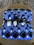 Vera Bradley Fleece Throw Blanket 80" X 50 Penguins Intarsia Blue Brand New. Fixed Price $36.00.