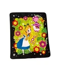 Alice In Wonderland Cheshire Cat Blanket Disney Floral Fleece Throw 50X60. Fixed Price $19.00.
