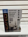 Biddeford Microplush Heated Throw Electric Blanket Digital Controller Gray. Fixed Price $39.95.