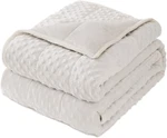 Queen Size Minky Dot Weighted Blanket 15LBS For Stress Relief & Sleep 60X80. Fixed Price $88.99.