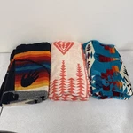 Lot Of 3 Pendleton Beach Towel Blanket Tucson Turquoise Jacquard Coral Cotton. Fixed Price $199.99.