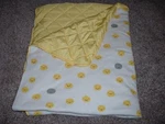 Baby Gap Blanket Smiley Face Yellow White Gray Quilted Unisex Infant Rare. Fixed Price $36.86.