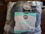 $40 New Bon Voyage Travel Plush Velvet Throw Blanket Blue 50"X60". Fixed Price $28.00.
