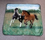 Horse Throw Blanket Plush Fleece Persis Clayton Weirs Northwest Company 48X60. Fixed Price $35.99.