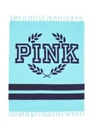 New Victoria's Secret Pink Teal Blue Boyfriend Picnic Beach 60X50 Large Blanket. Fixed Price $34.99.
