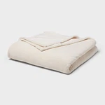 Full/queen Ultra Plush Blanket Ivory - Threshold. Fixed Price $18.99.