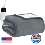 Bomova Heated Electric Throw Blanket 50X60 Hot Flannel 10 Levels Auto Off. Fixed Price $58.28.