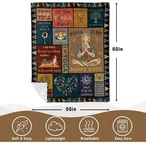Funny Yoga Blanket Gift For Women/ Zen Meditation Poses Lightweight 60X50 Throw. Fixed Price $15.99.