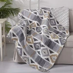 Santa Fe 50" 60" Quilted Throw - Greys, Tan, And White Levtex Home. Fixed Price $54.99.