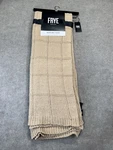 Frye Oversized 50X70 Block Knit Throw Blanket Tan Light Brown Nwt. Fixed Price $54.95.