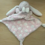 Tadpoles Pink Bunny Rabbit Baby Blanket White Polka Dot Knots Sleeping Lovey. Fixed Price $44.46.