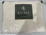 Nip Vtg Lauren Ralph Twin Knit Blanket Ivory Cotton 66X90 Usa. Fixed Price $89.99.