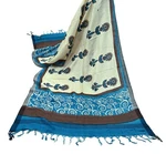 Vintage Ivory Long Stole Pure Woolen Scarf Printed Dupatta Infinity Scarves Veil. Fixed Price $39.20.