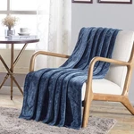 Plazatex Dama Embossed Scroll Pattern Soft & Cozy Throw Blanket - 50X60" Oxford. Fixed Price $15.12.