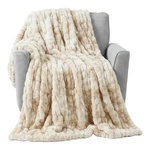 Lavish Home Oversized Ruched Faux Fur Blanket 60X80-INCH Queen, Beige. Fixed Price $124.57.