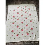 Vtg Chatham Thermal Blanket White Pink Rose Floral Satin Trim Cottagecore 80X62. Fixed Price $45.00.