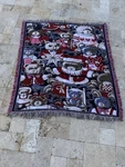 The Northwest Co. Vintage Christmas Throw Blanket 54" X 44" Santa Teddy Bears. Fixed Price $16.95.