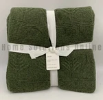 Pottery Barn Arden Tree Knitted Weave Blanket Loden Green 88" X 96" #T1214. Fixed Price $158.05.