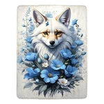 Fox Blue Flowers Ultra-soft Micro Fleece Blanket. Fixed Price $55.99.